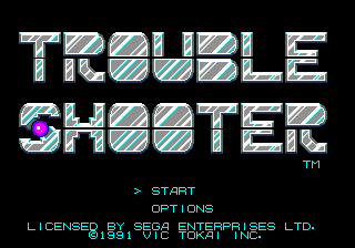 Trouble Shooter (USA) Title Screen